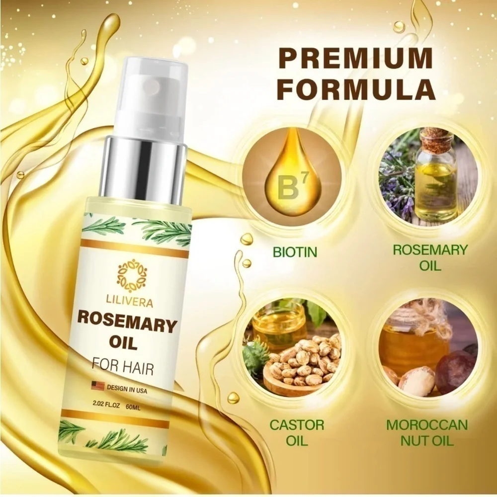 Brand New Rosemary Oil for Hair Growth Nourishes Dry Damaged Hair Treatment